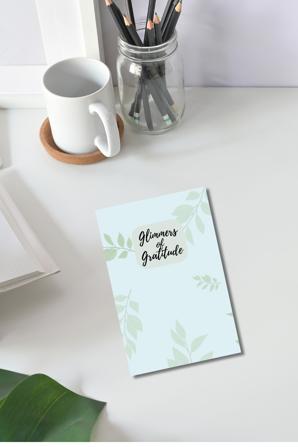 Thumbnail: Blue Leaves Gratitude Journal | Daily Thankfulness Journal