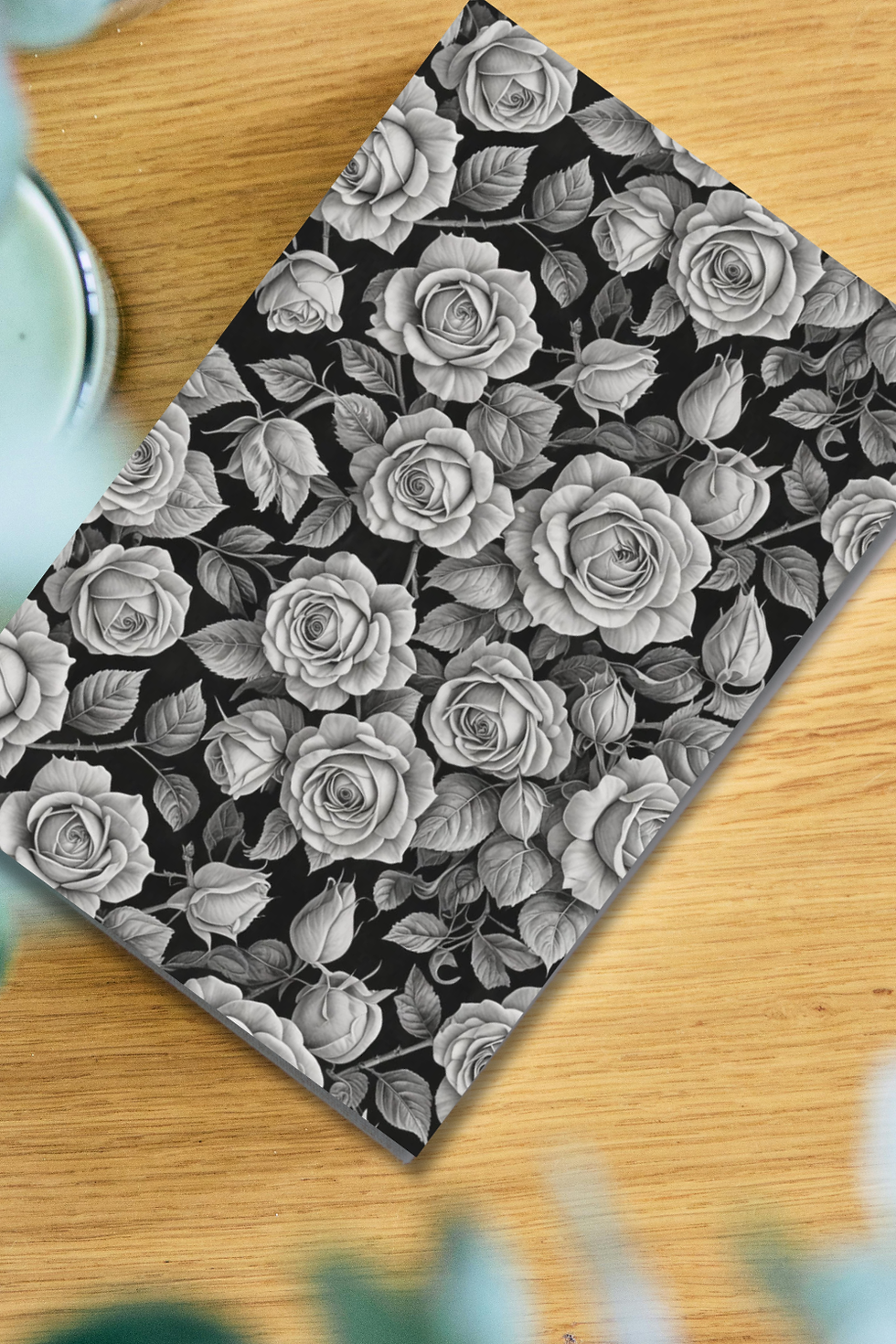 Thumbnail: Grey Roses Journal | Lined Notebook