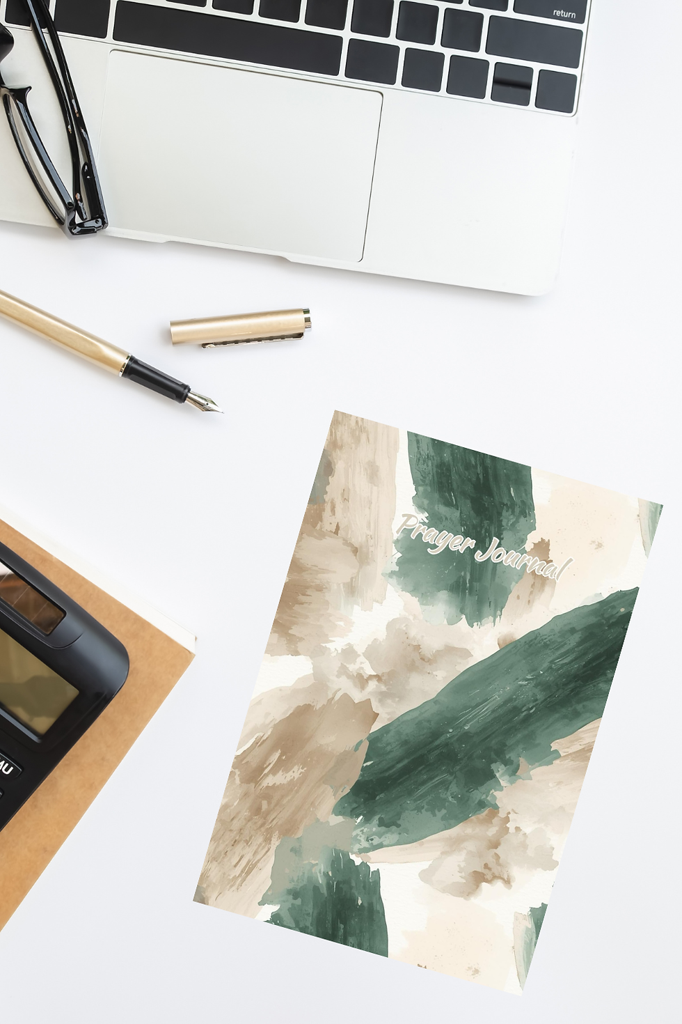 Thumbnail: Watercolor Brush Prayer Journal | Guided Christian Notebook