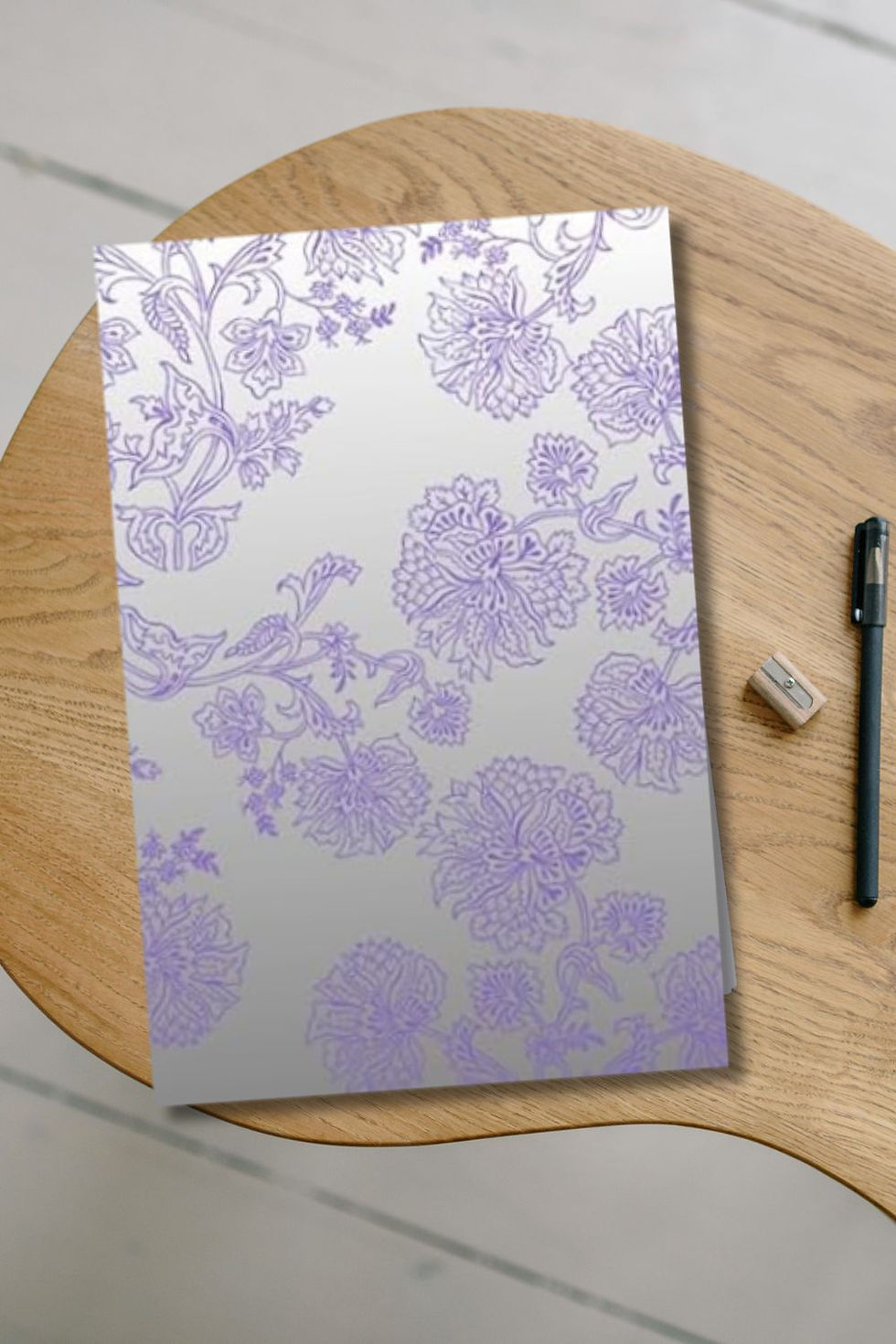Thumbnail: Purple Floral Bullet Journal | Dot Grid Notebook