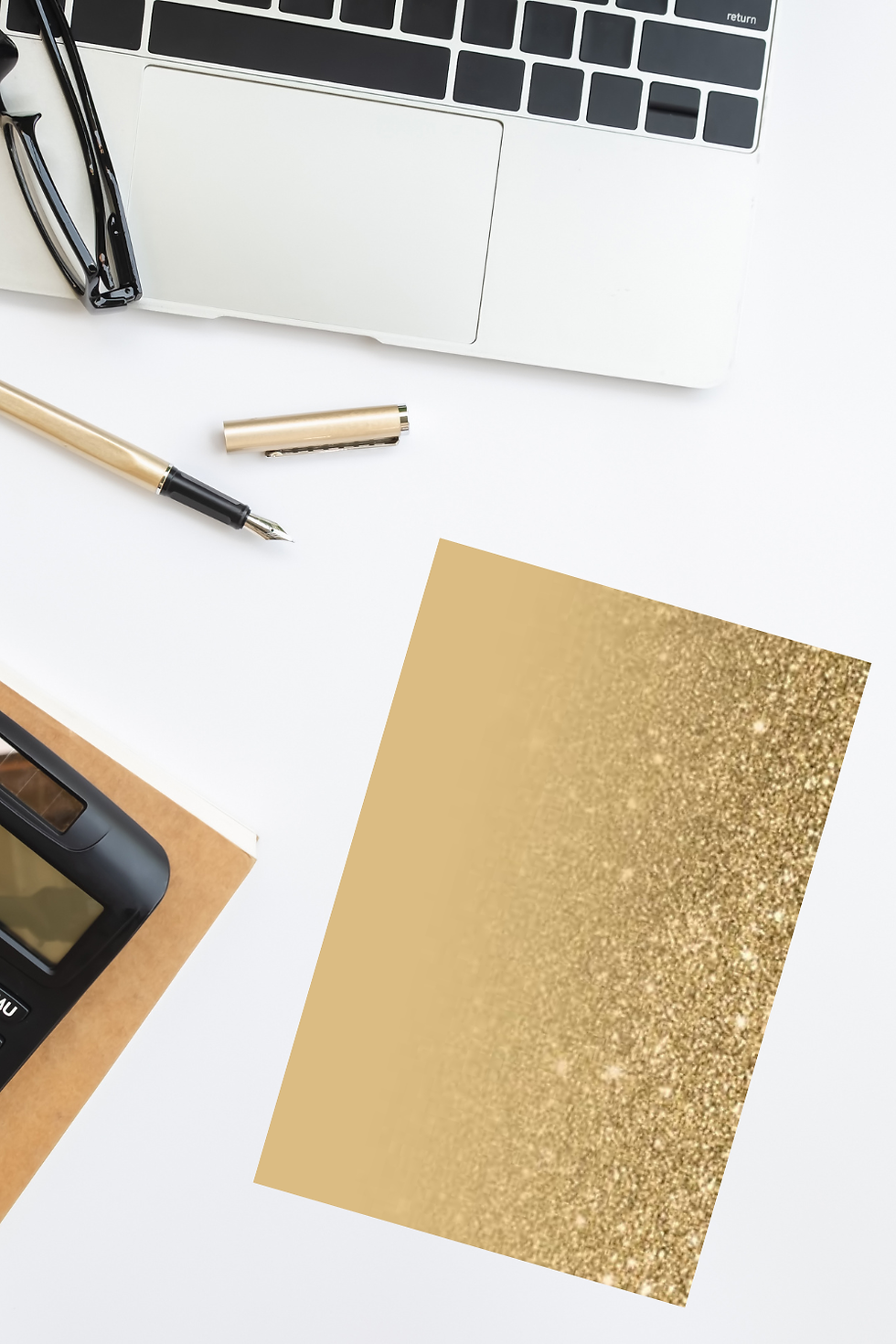 Thumbnail: Gold Glitter Bullet Journal | Dot Grid Notebook