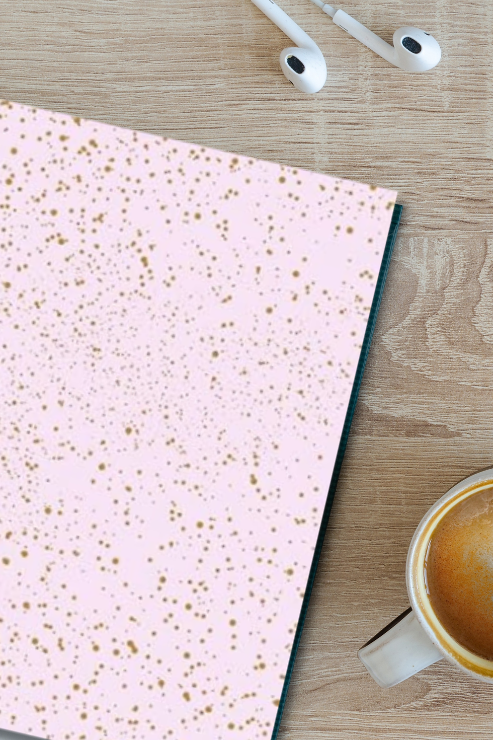 Thumbnail: Pink Gold Splatter Hardcover Bullet Journal | Dot Grid Notebook