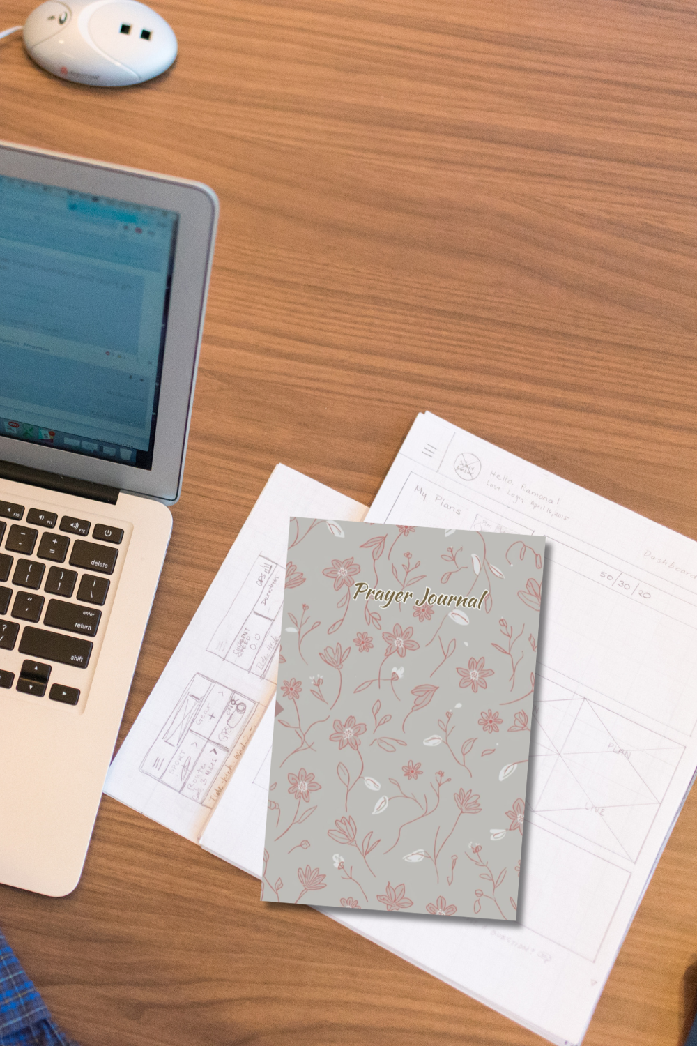 Dusty Floral Prayer Journal | Guided Christian Notebook
