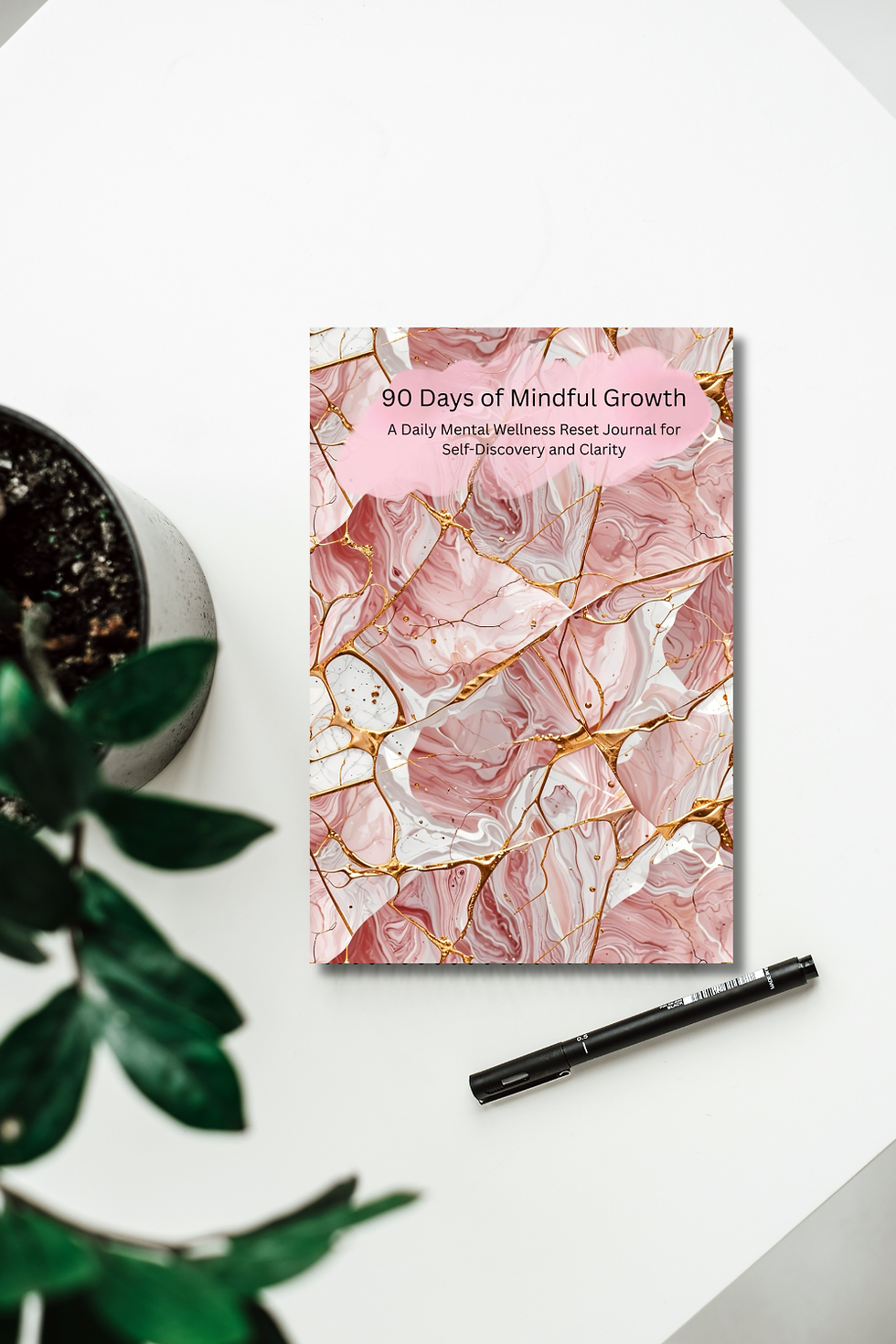 Thumbnail: Pink Glass Mindfulness Journal | 90 Days of Mindful Growth