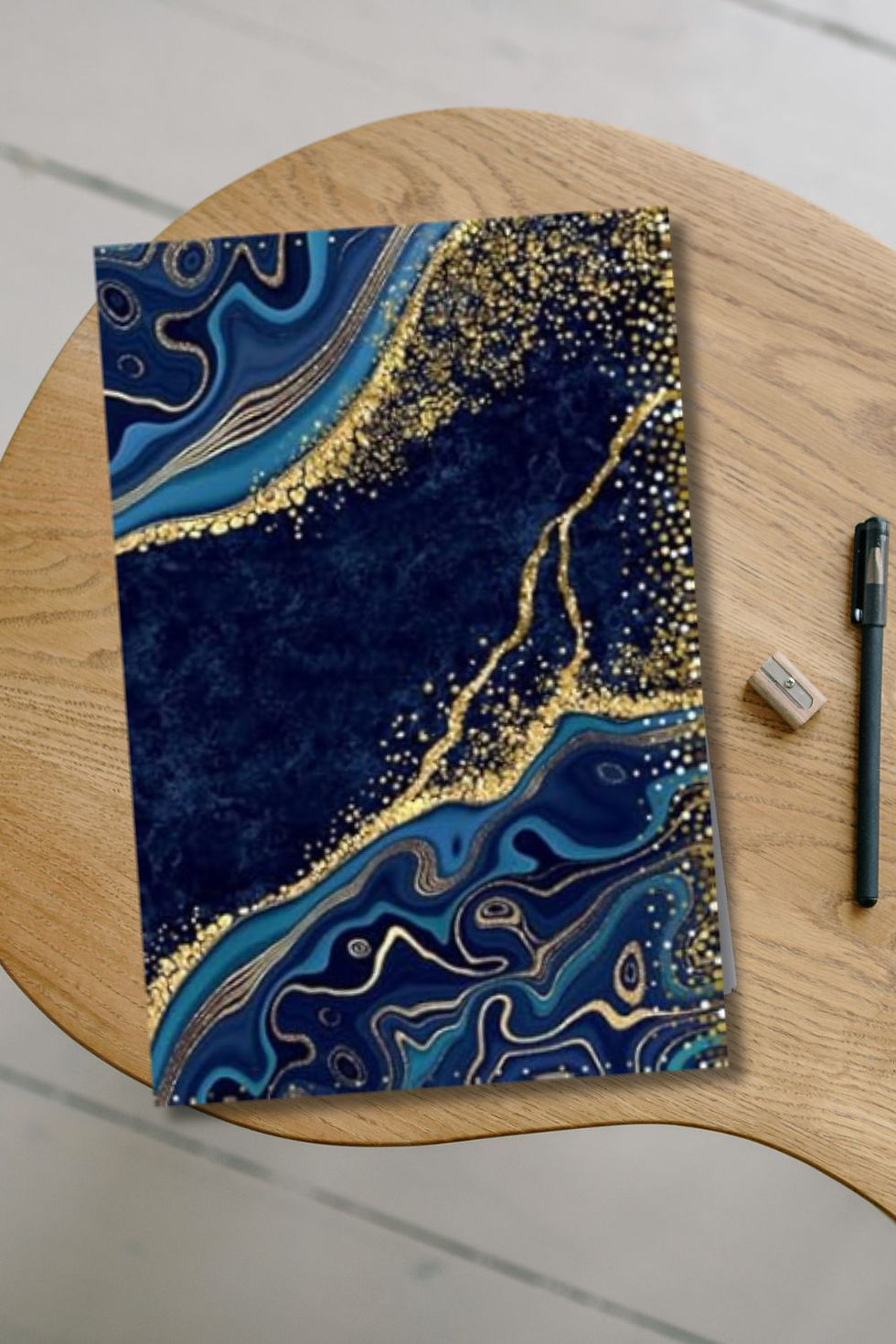 Thumbnail: Blue and Gold Marble Journal | Luxury Lined Notebook for Writing & Notes