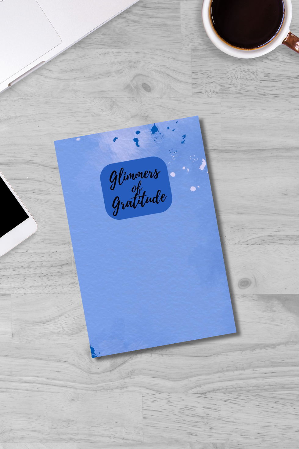 Thumbnail: Dark Blue Gratitude Journal | Daily Thankfulness Journal