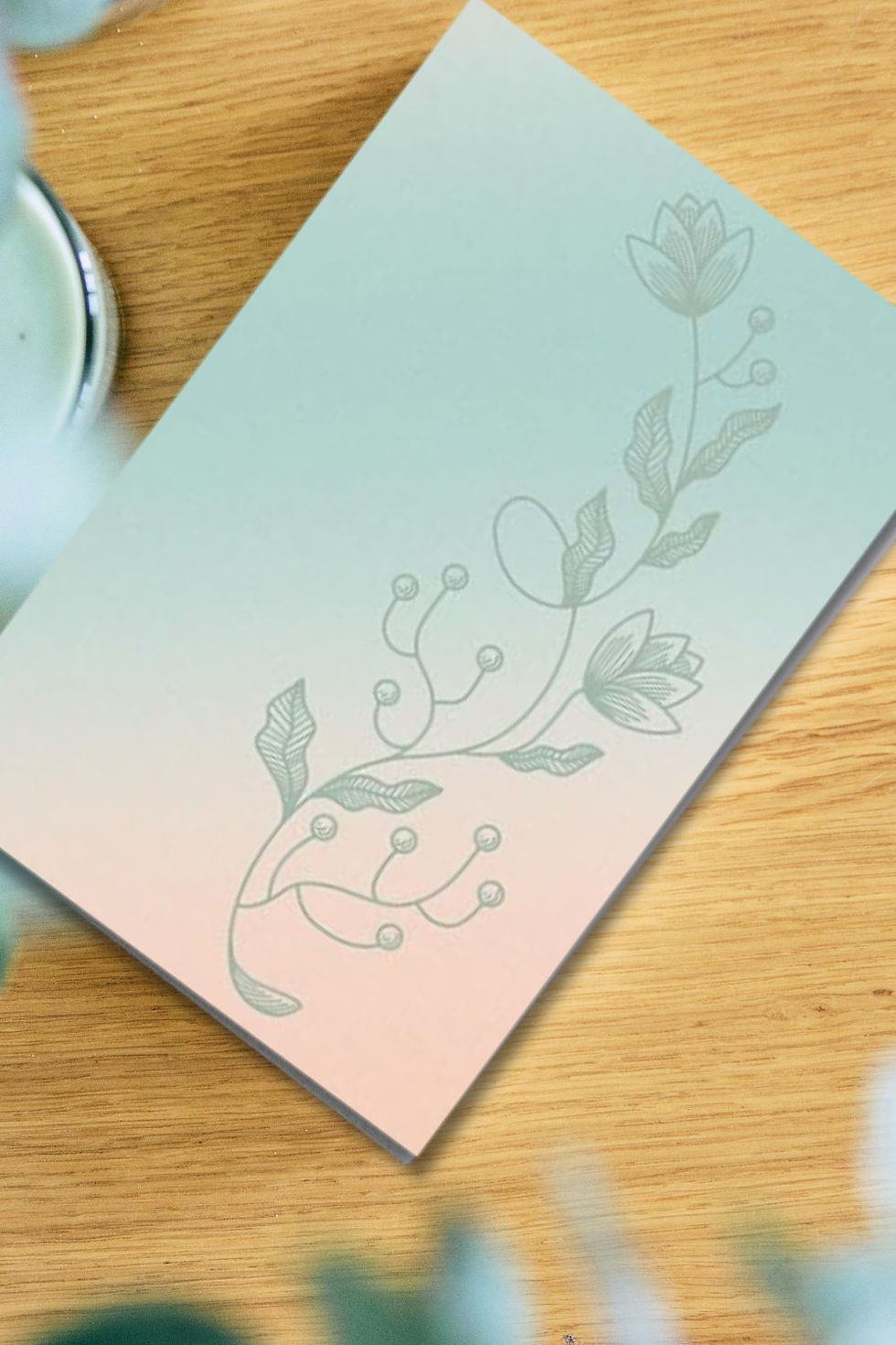 Thumbnail: Orange Teal Ombre Bullet Journal | Dot Grid Notebook