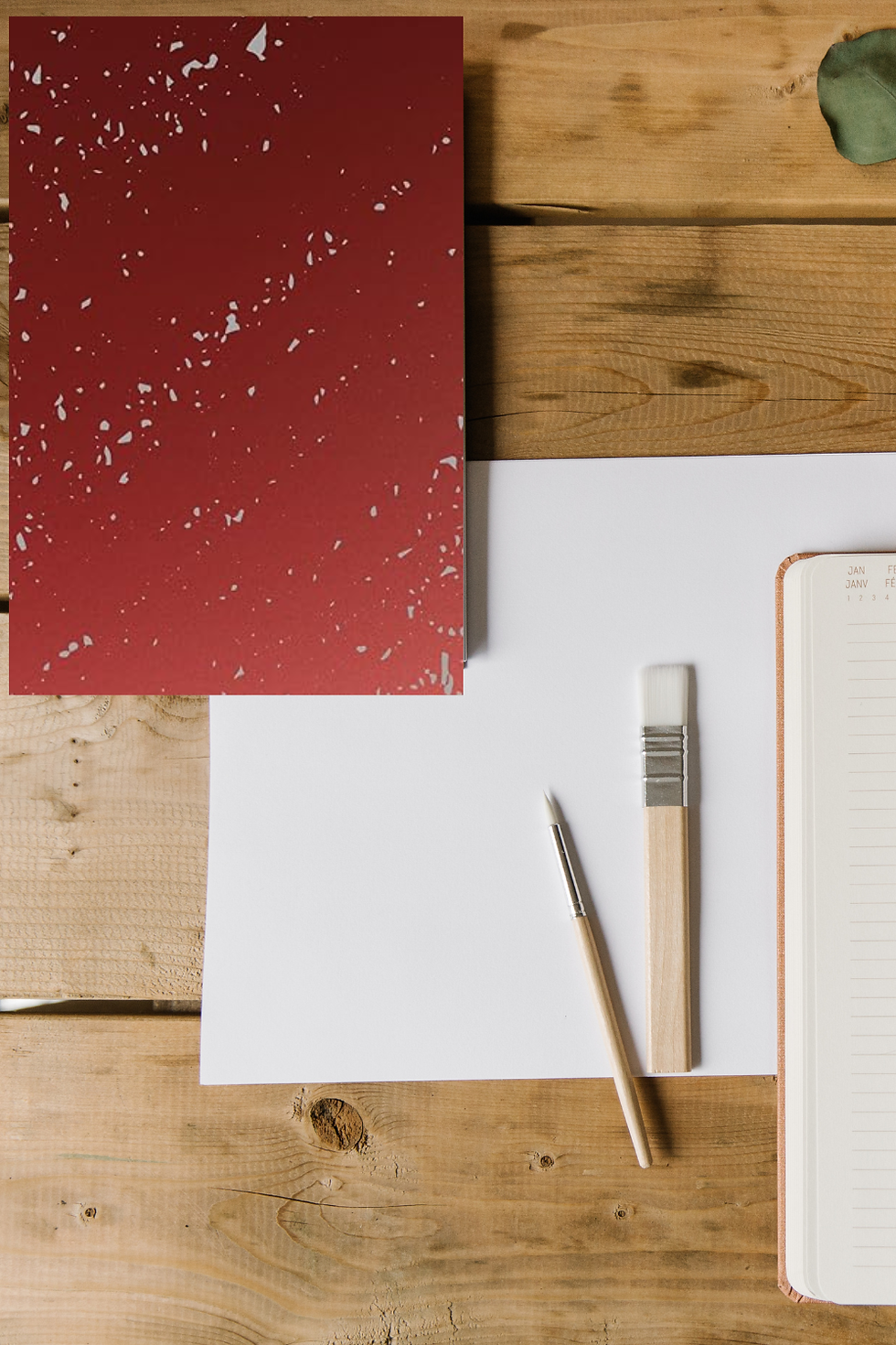 Thumbnail: Red Ombre Hardcover Bullet Journal | Dot Grid Notebook