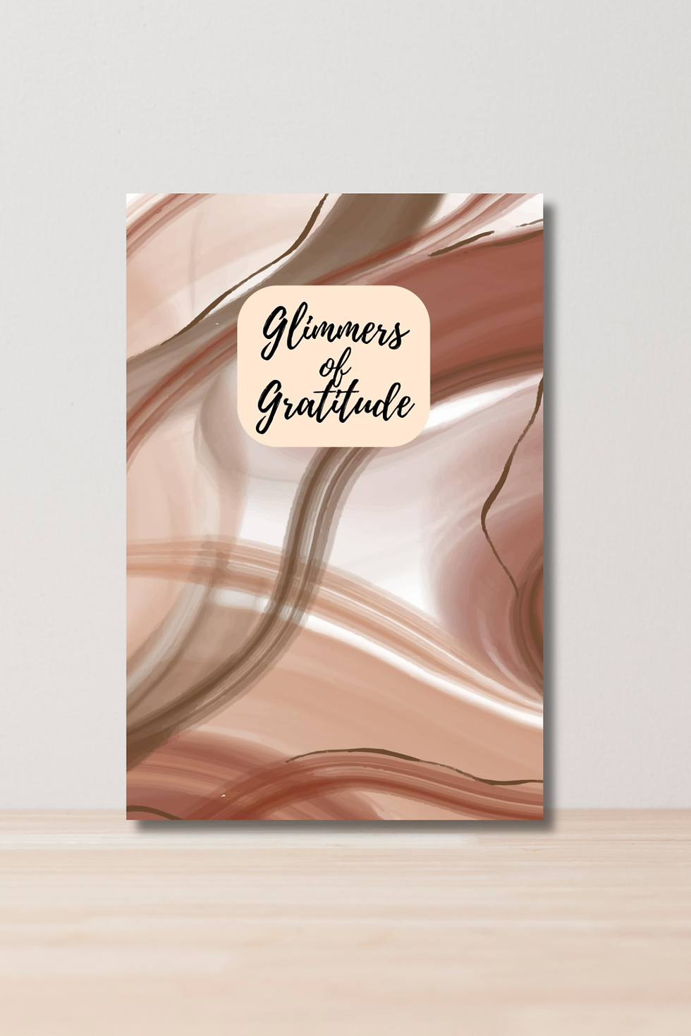 Thumbnail: Brown Tan Swirls Gratitude Journal | Daily Thankfulness Journal
