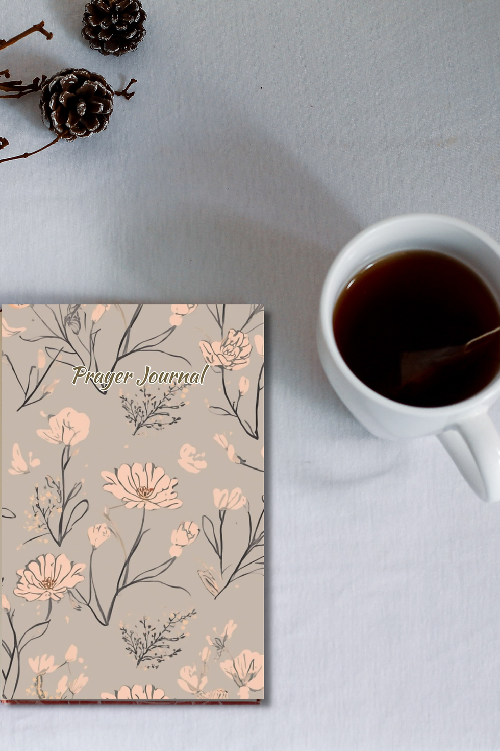 Thumbnail: Neutral Floral Prayer Journal | Guided Christian Notebook