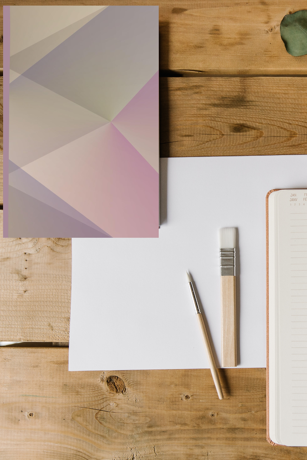 Thumbnail: Purple Green Geometric Journal | Lined Notebook