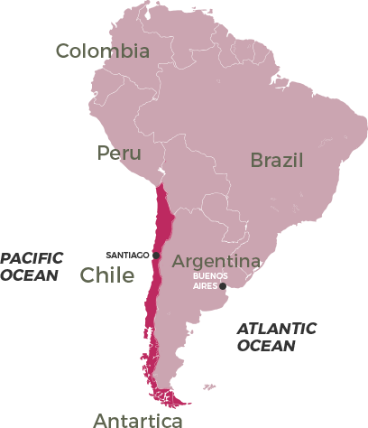 Chilean Wine Region Map