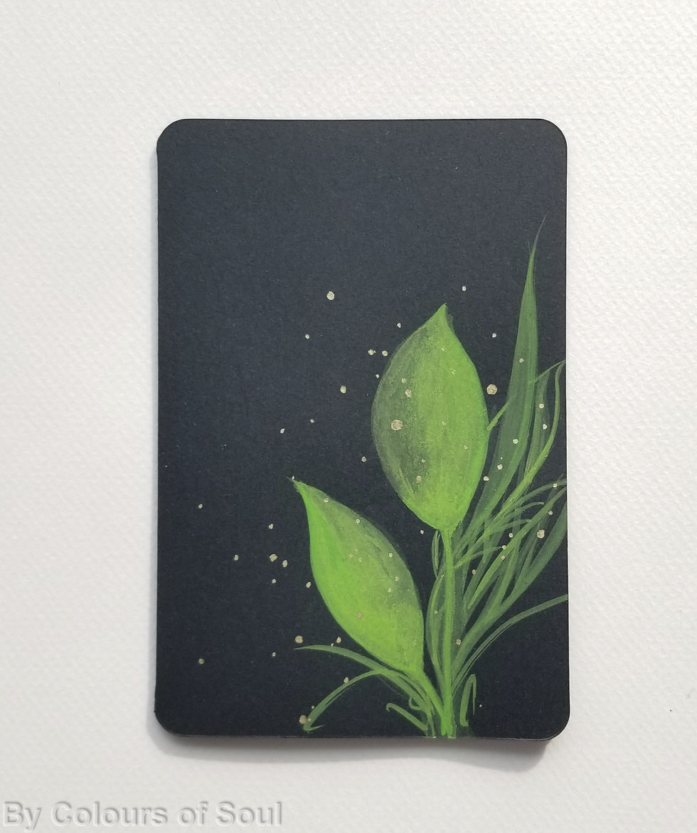 Thumbnail: B0003 Green Leaves on black