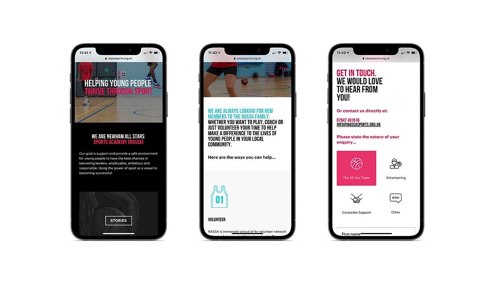 NASSA website displayed on iPhone 12