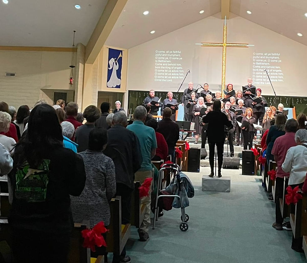 Full congregation at church