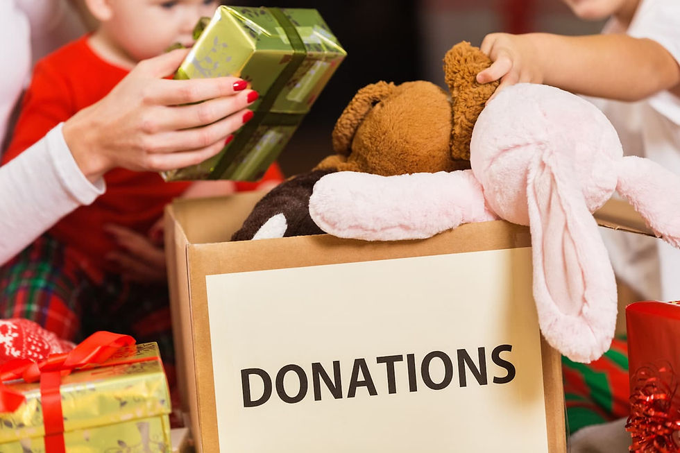 Children donate toys and gifts to charity