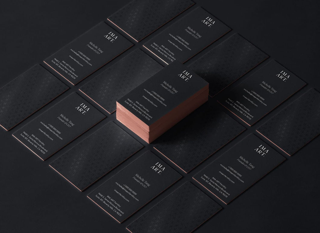 Business card design for IMA ART Fertility