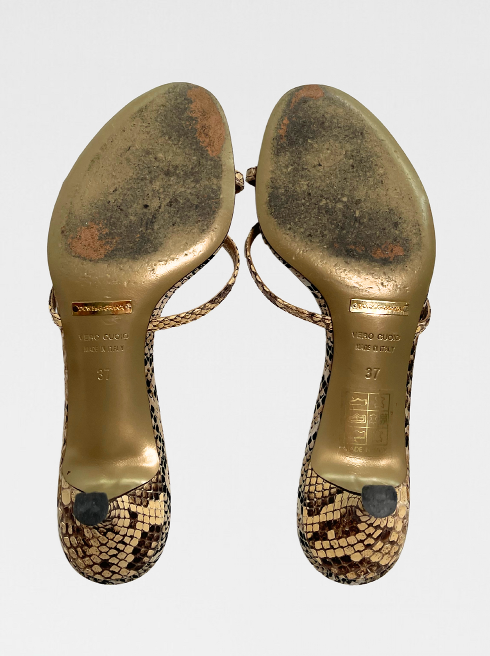 Thumbnail: VINTAGE DOLCE & GABBANA SNAKE-HEART MULES (37)