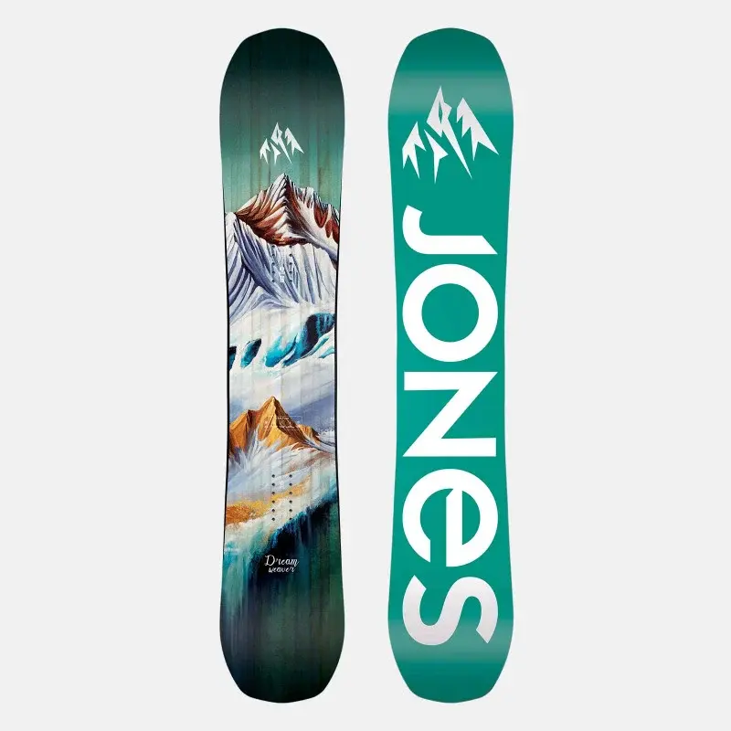 Dream Weaver Snowboard - Women's Teal Mtn. (Top Sheet/Base View)