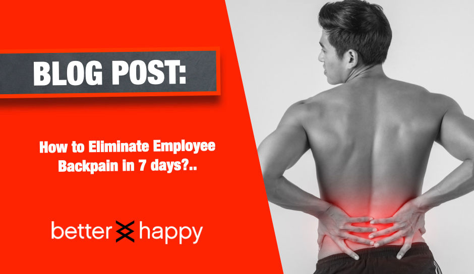 How To Eliminate Bad Backs At Work