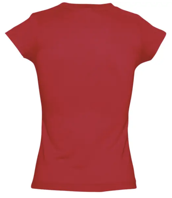 Miniature : T-shirt col V Rouge