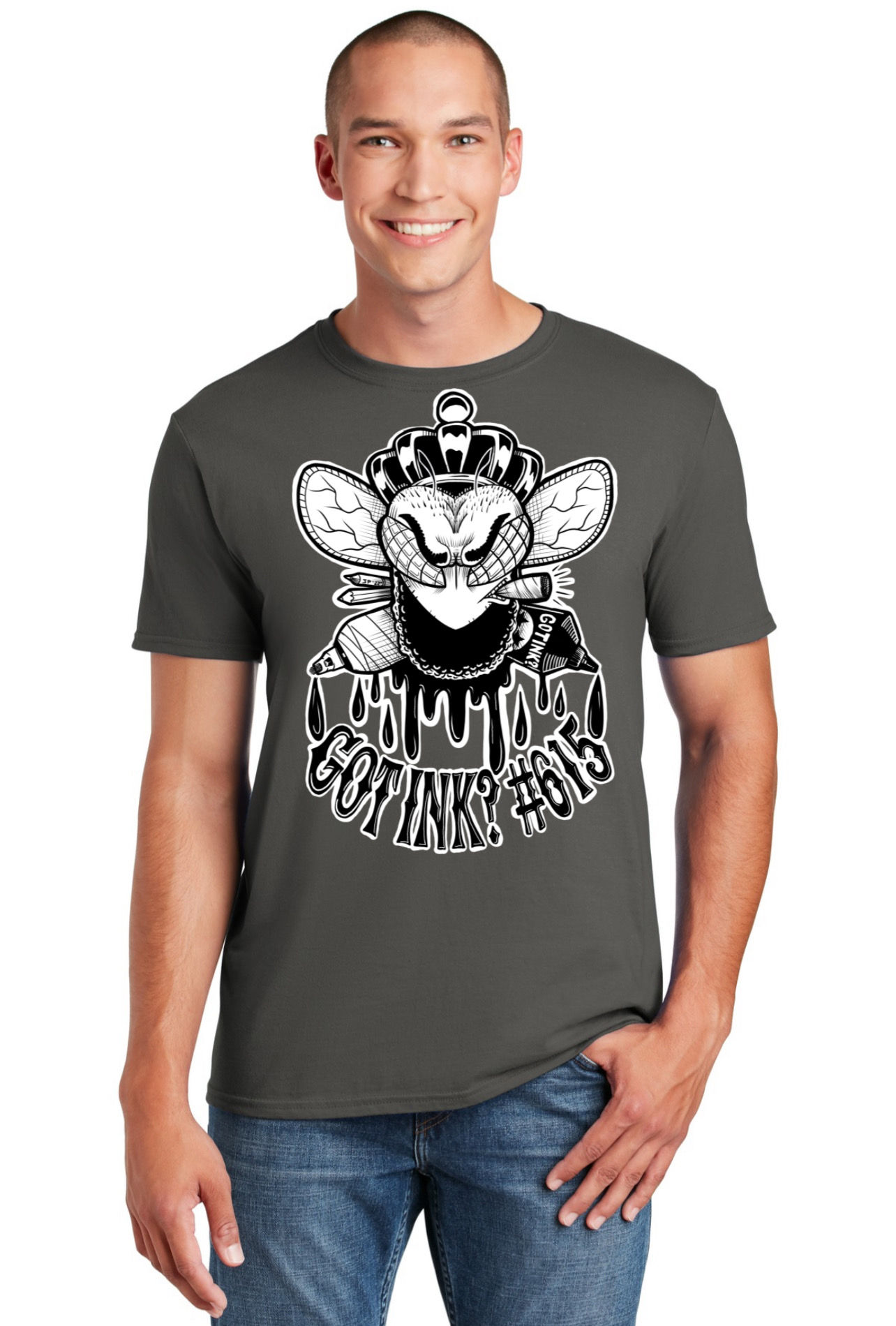 Grey w/white logo