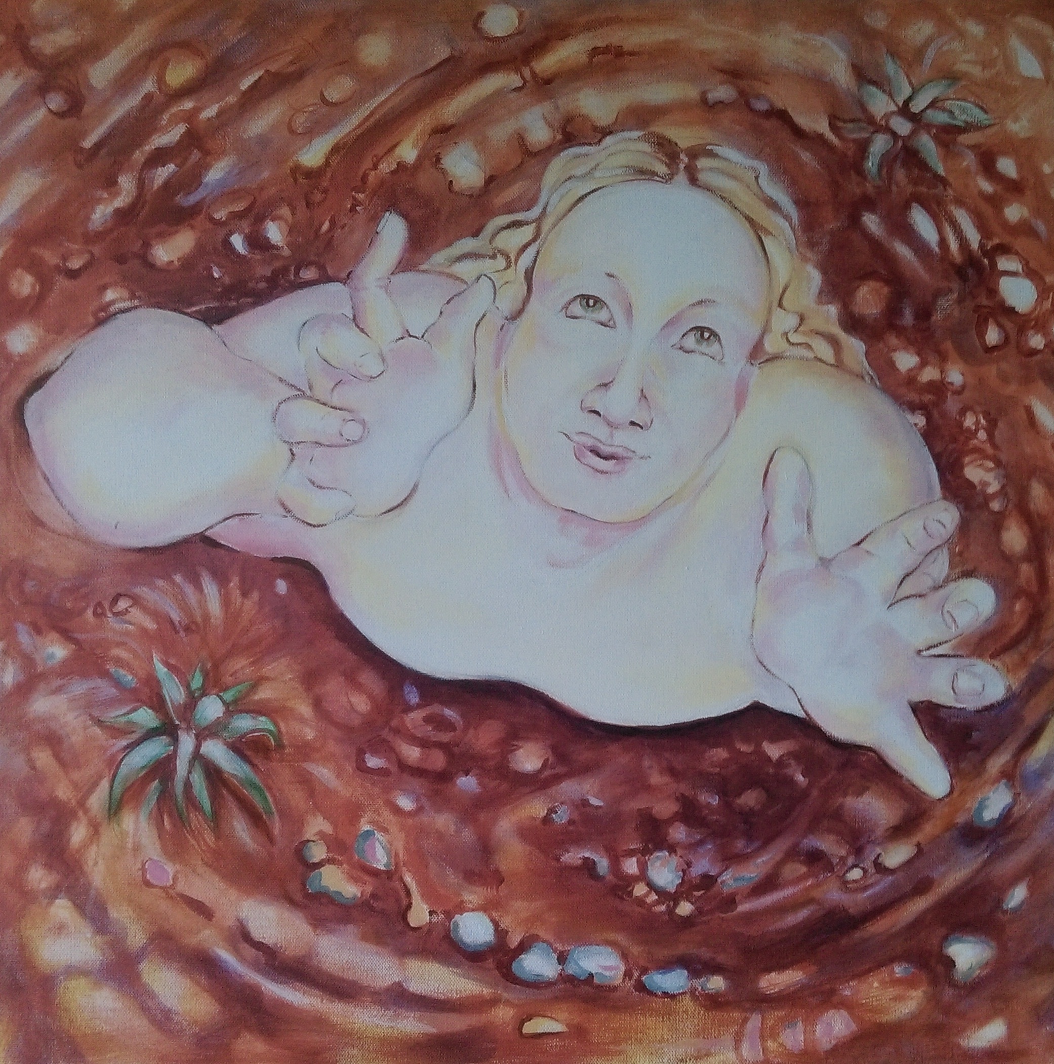 Josephine Allen Gethaseme Acy and Oil on canvas 70 x 70 2016
