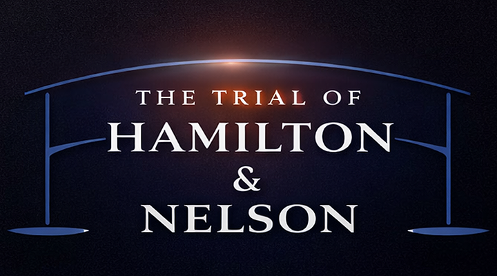 Actors in 18th-century attire during Hamilton Nelson play scene.  Hosted by Nevis Sun Tours