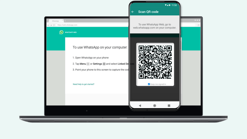 WhatsApp Web su laptop, uso WhatsApp sul computer, scansione QR WhatsApp