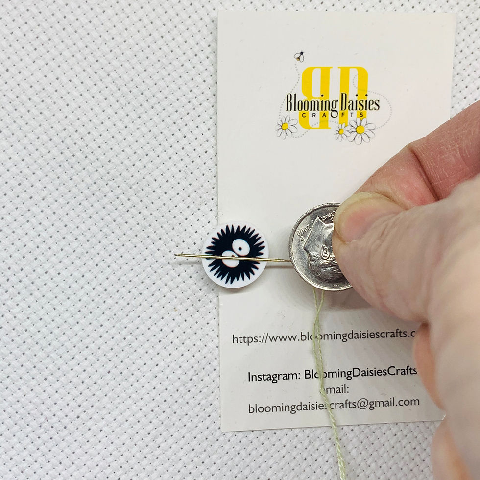 Thumbnail: Magnetic Ink Spot Mini Needle Minder for Cross Stitch Needlecraft