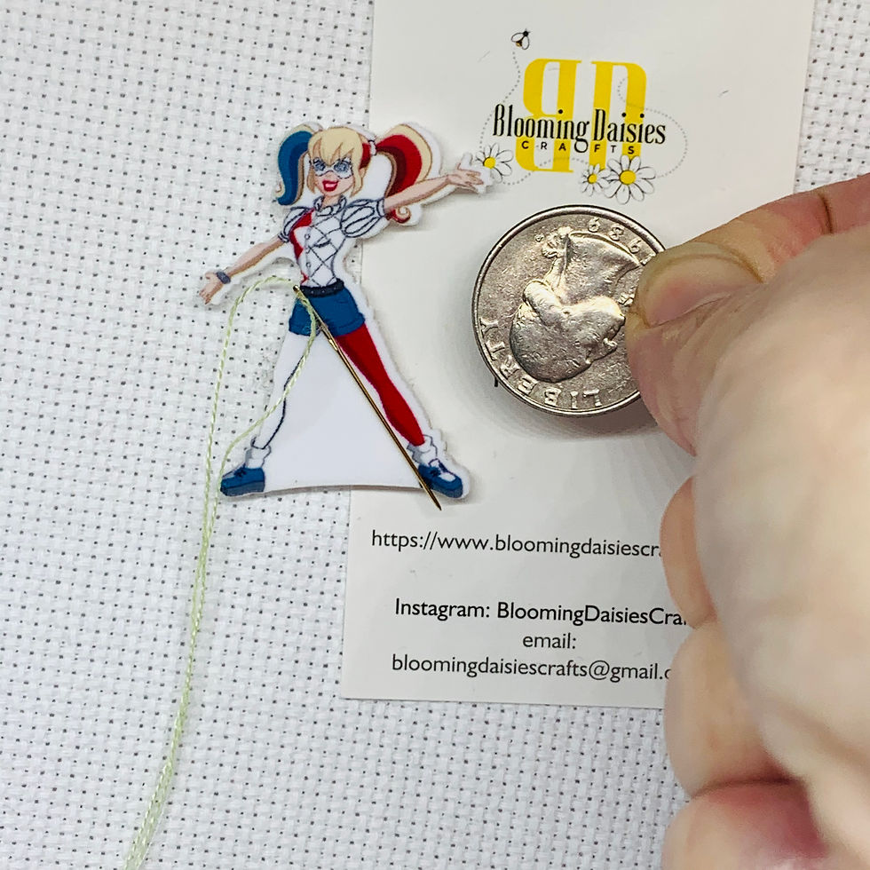 Harley Quinn Magnetic Needle Minder for Cross Stitch