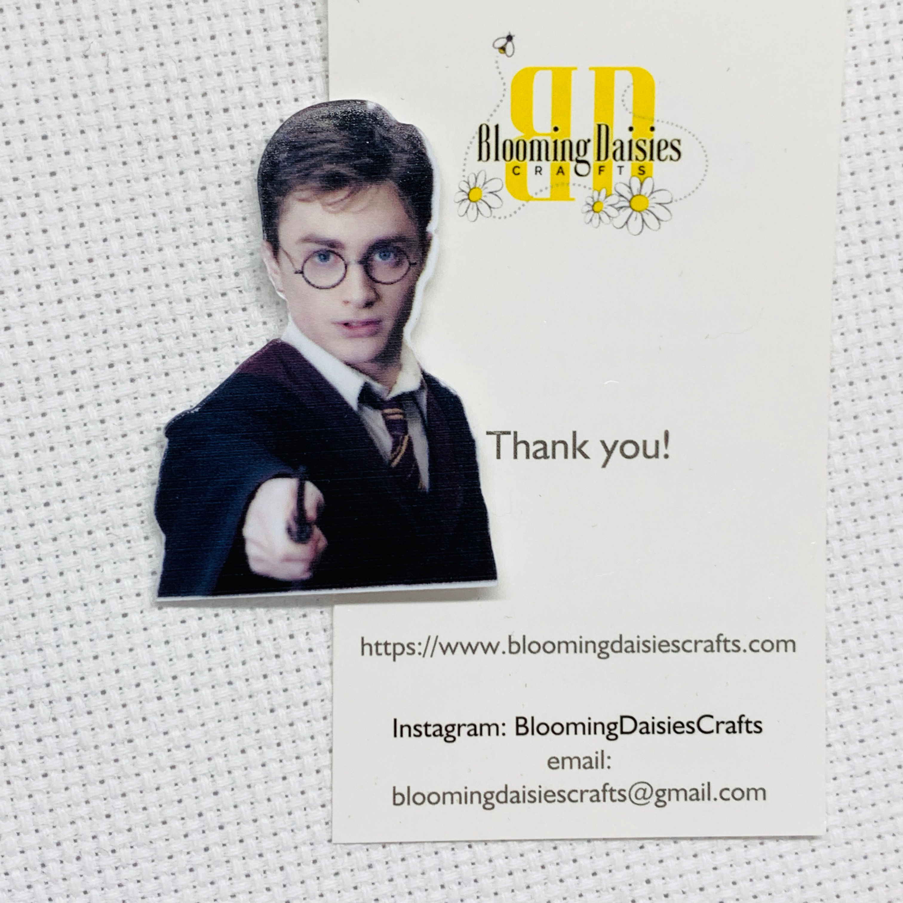 Harry Potter with Wand Magnetic Needle Minder for Cross Stitch, Needlecraft