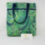 Green Paisley Xstitch Needlecraft Project Travel Bag