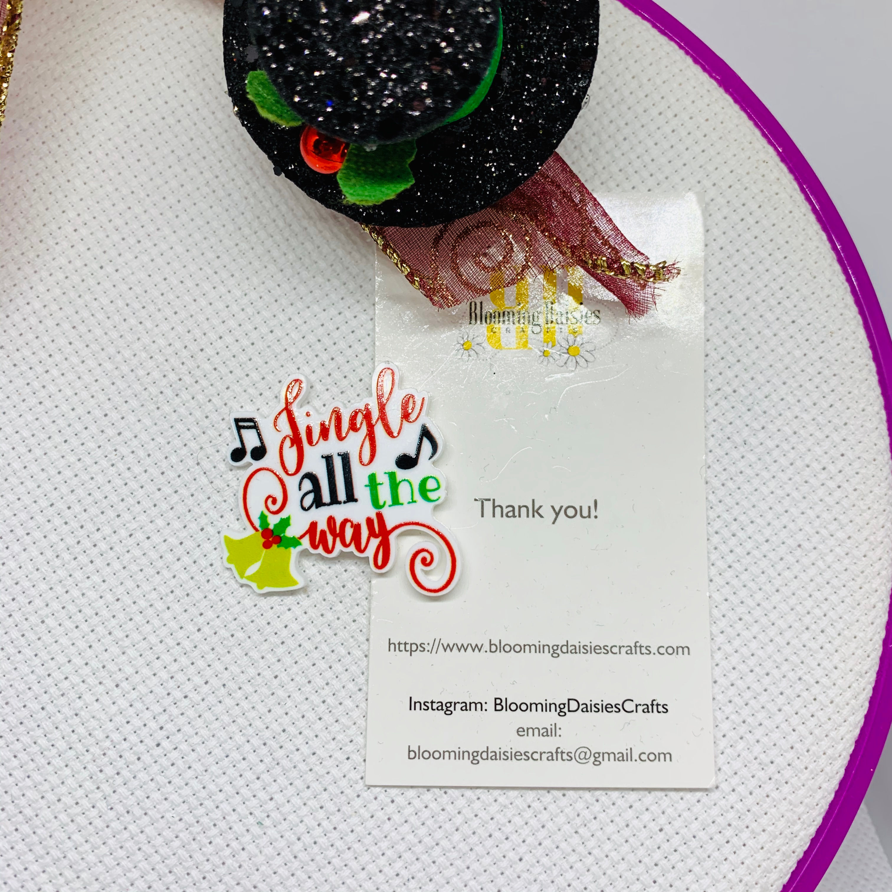 Jingle all the way Christmas Needle Minder