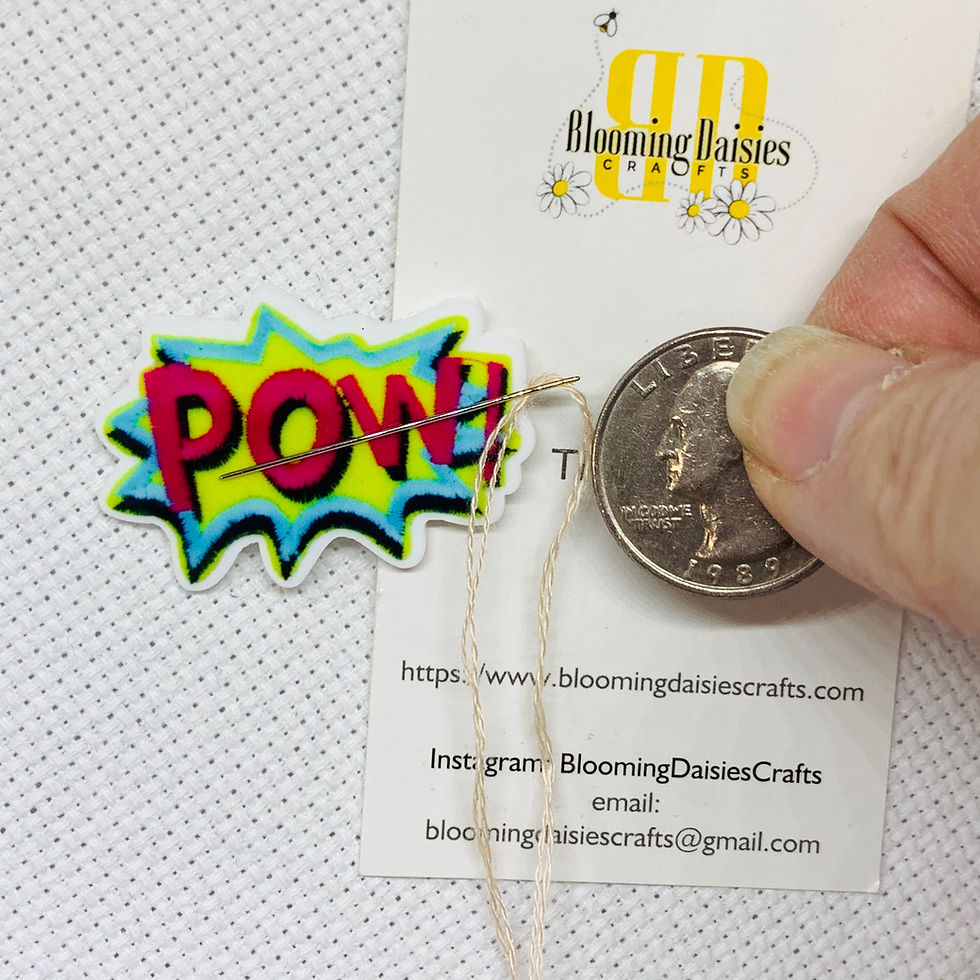 Thumbnail: Comic Book Word Pow Needle Minder Magnet for XStitch