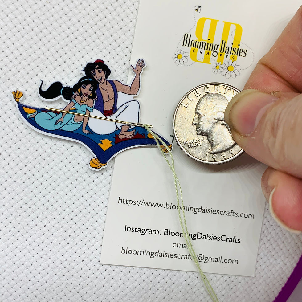 Thumbnail: Aladdin on Magic Carpet Magnetic Needle Holder for Cross Stitch, Needlecraft