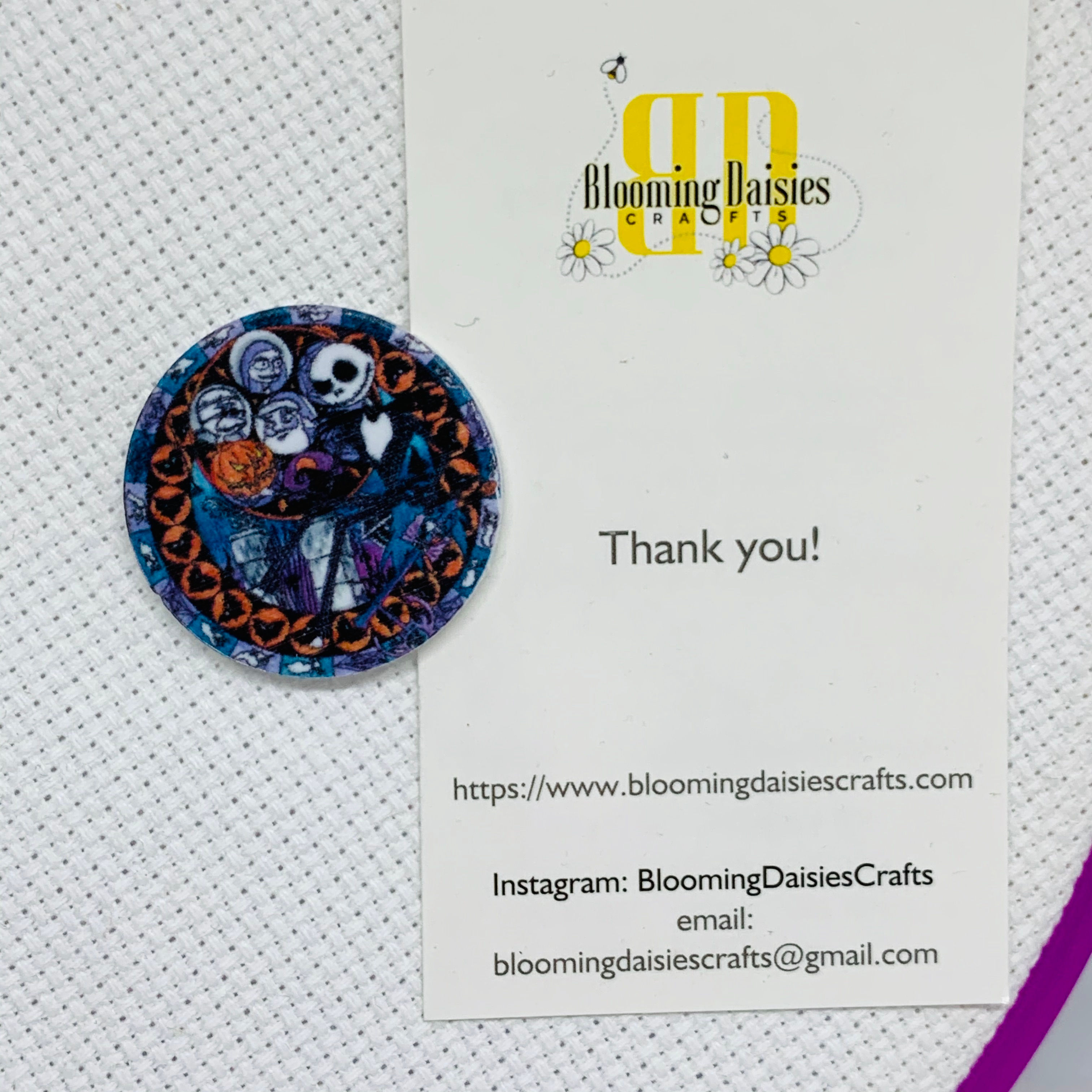 Nightmare B4 Christmas Needle Minder for Cross Stitch