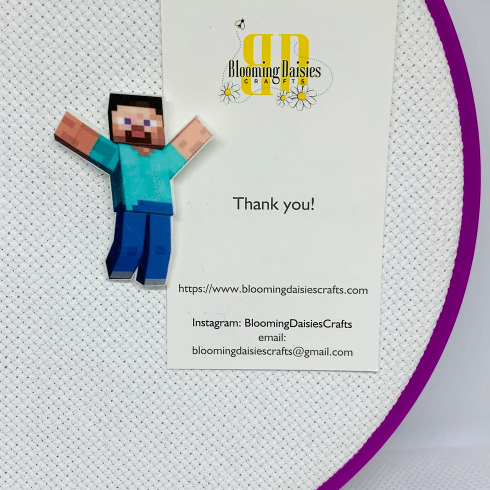 Steve from Mine Craft Needle Minder Magnet