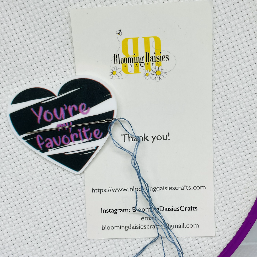 You're My Favorite Zebra Needle Holder Needlecraft