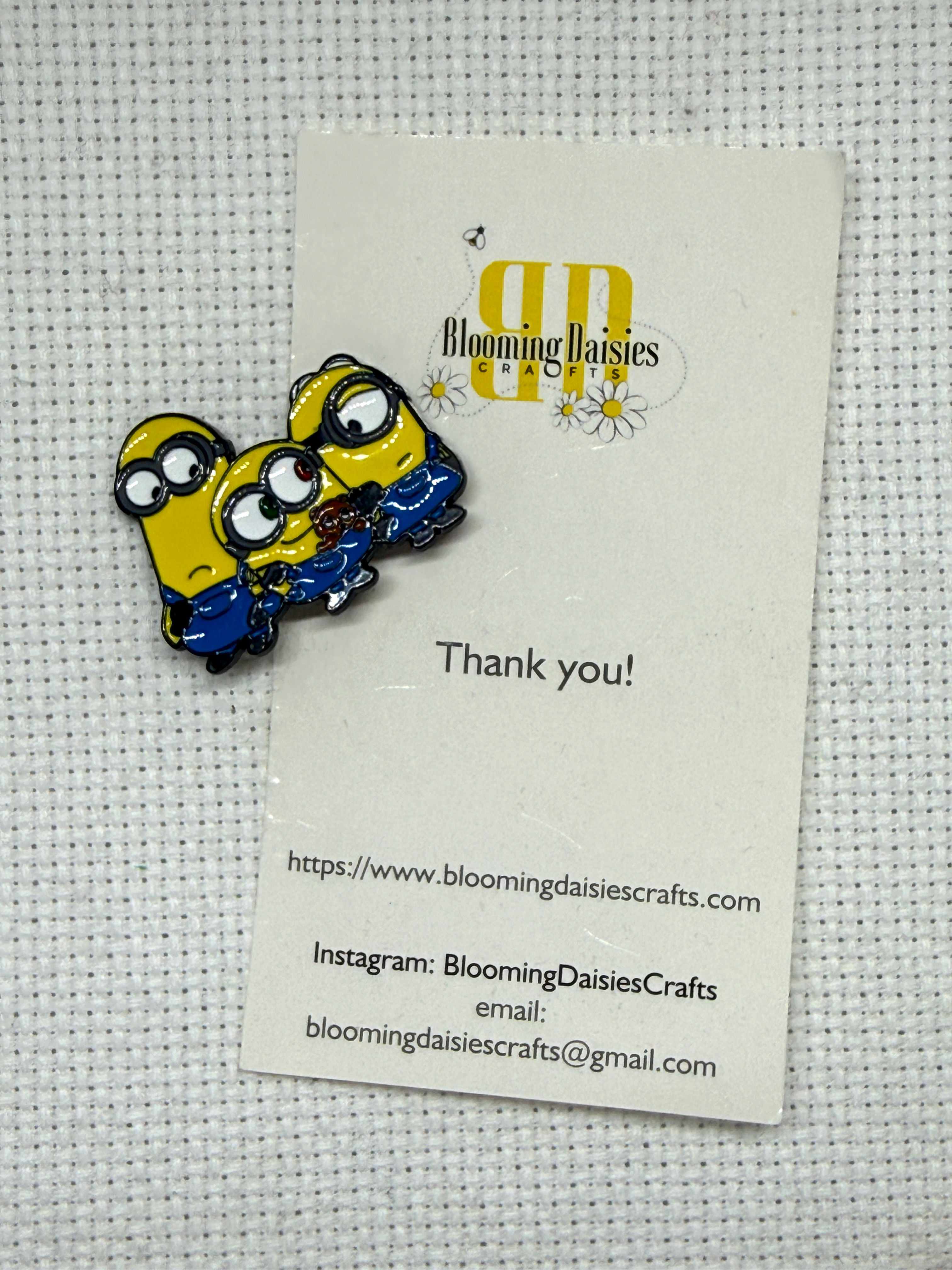 Minions Group Magnetic Needle Minder for Cross Stitch,