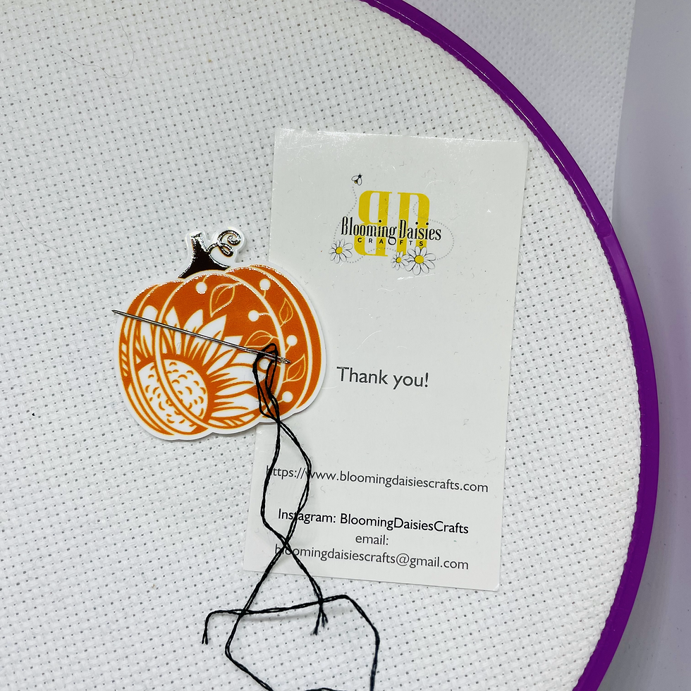 Filigree Pumpkin Magnetic Needle Minder for Cross Stitch