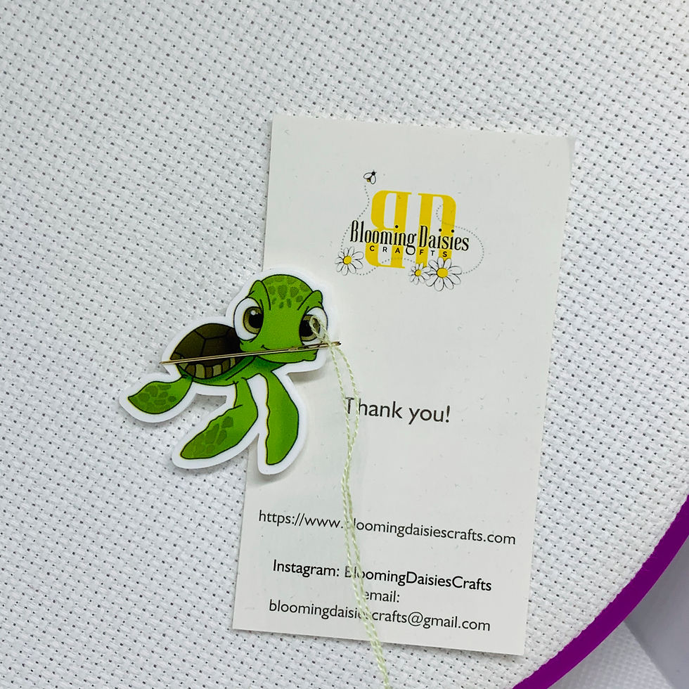 Thumbnail: Magnetic Sea Turtle Cross Stitch Needle Holder