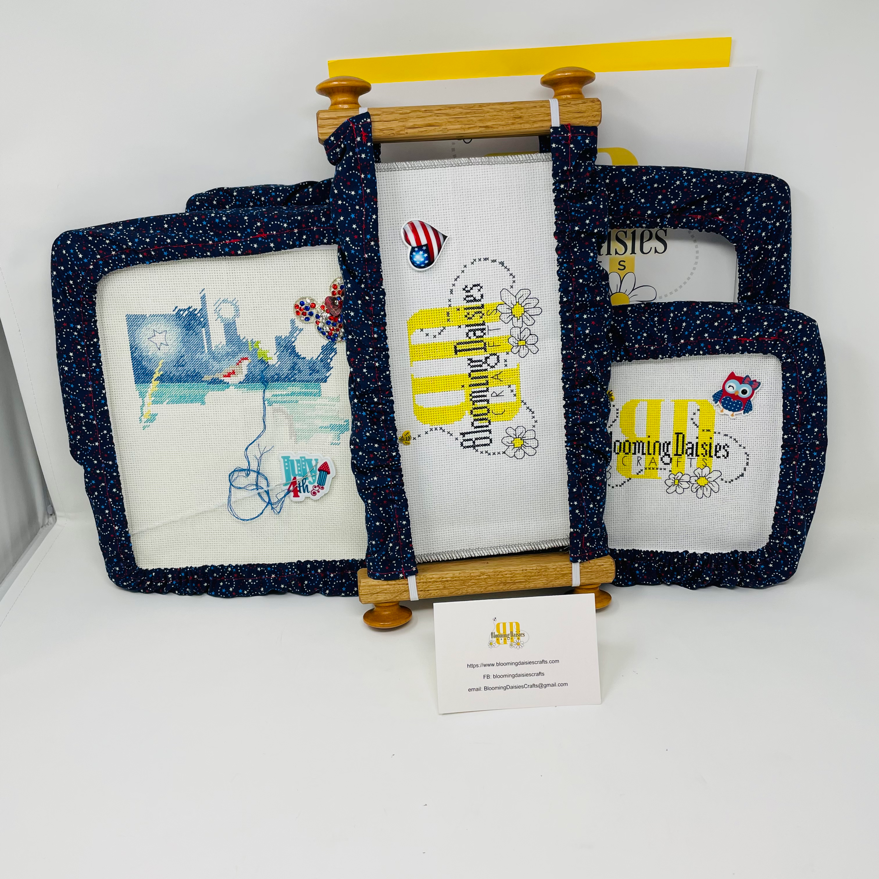 Red White And Blue Patriotic Scroll and Q-Snap Grime Guards