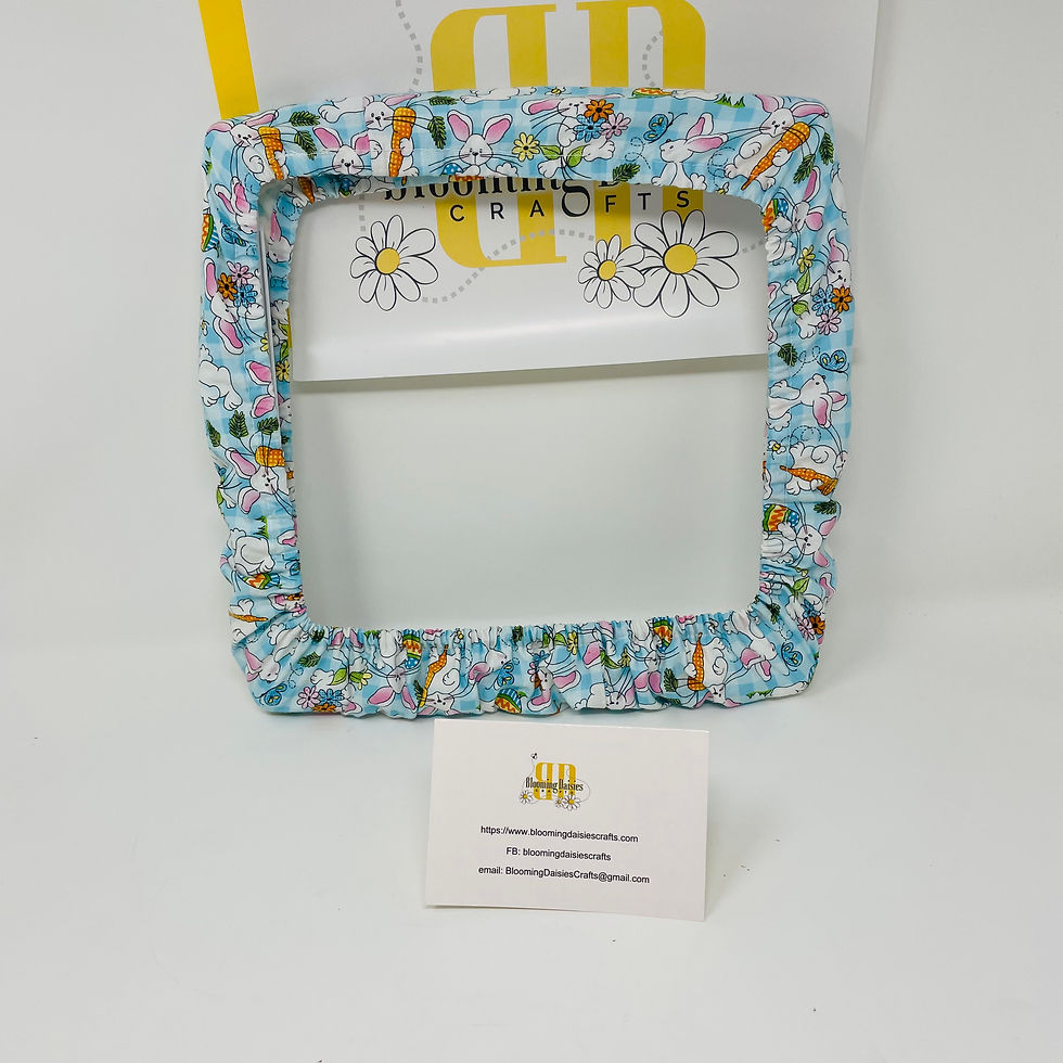 Thumbnail: Easter Rabbit Gingham Patterned QSnap Scroll Grime Guard for Cross Stitch, N