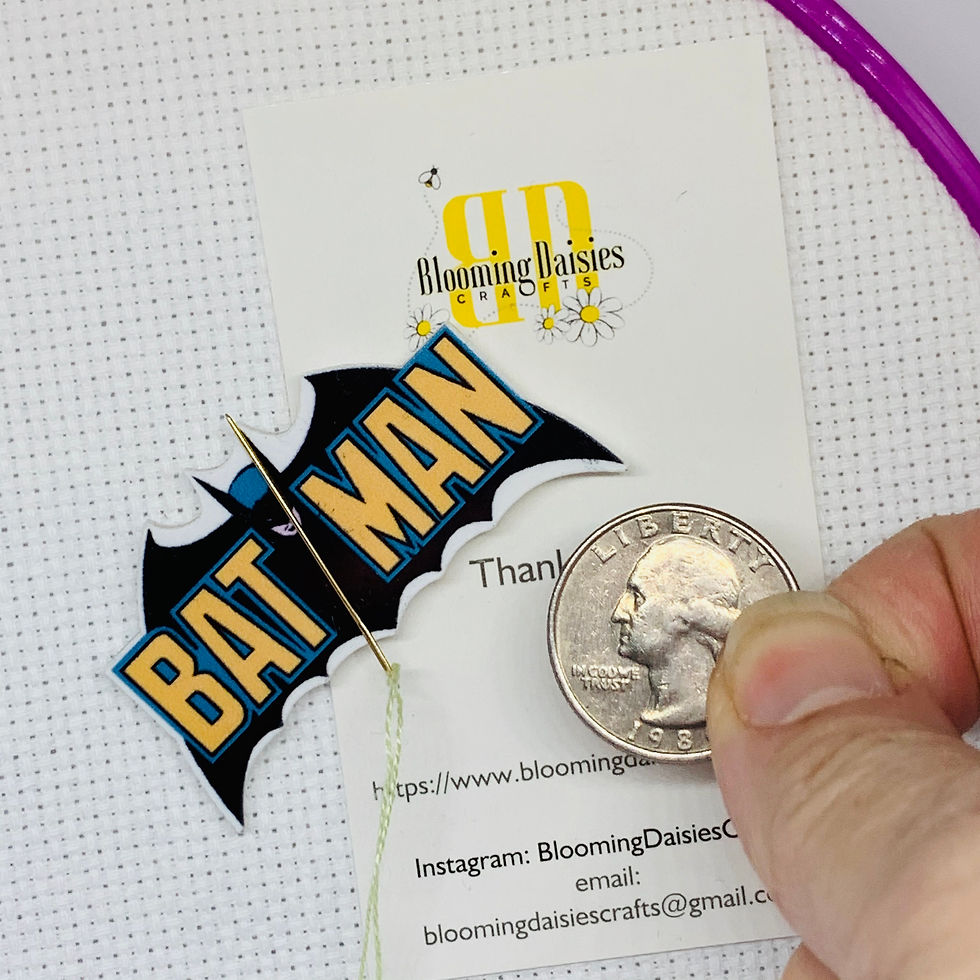 Thumbnail: Magnetic Needle Minder Batman for Cross Stitch Needlecraft