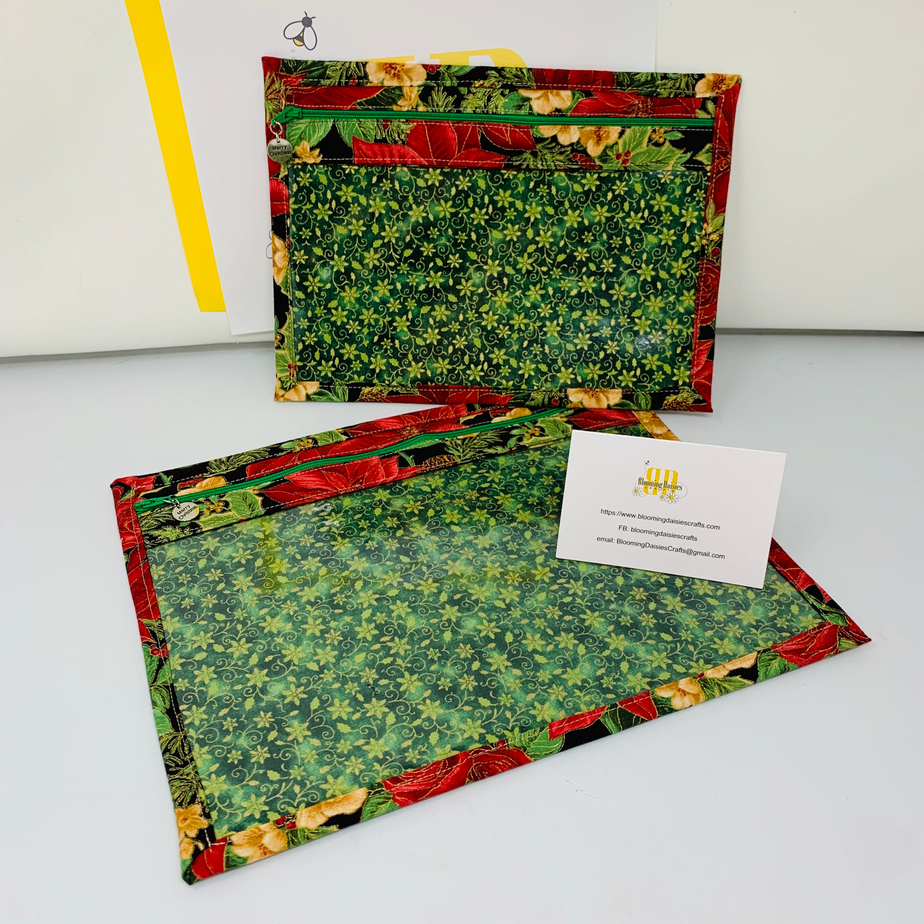 Poinsettia Future WIP Project Bags