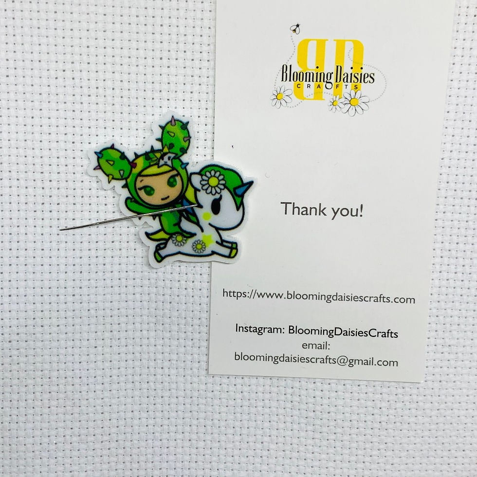Thumbnail: Cactus Girl Prickly Magnetic Needle Minder for XStitch, Needlecraft