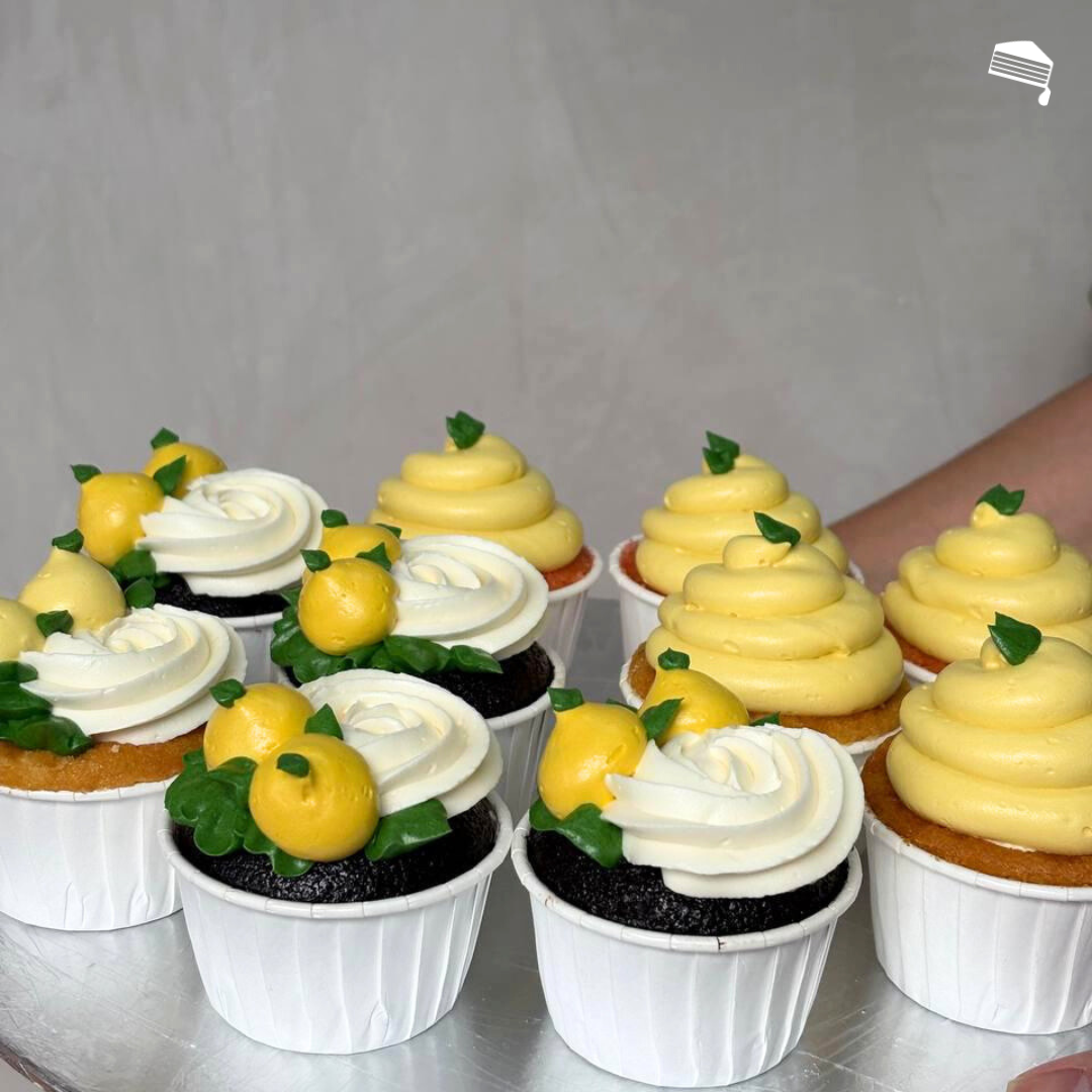 Lemon Themed Buttercream Cupcakes