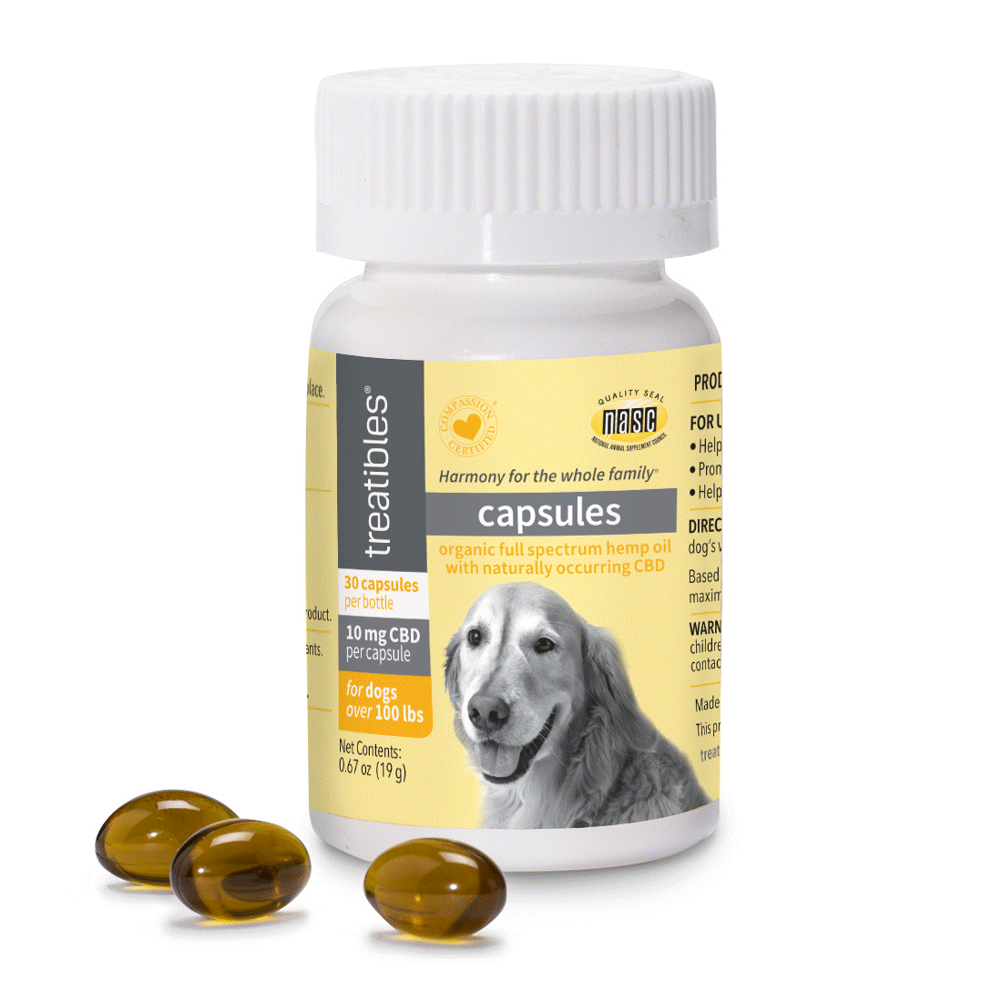 10 MG ORGANIC FULL SPECTRUM HEMP OIL CAPSULES Remi's Pet Supply