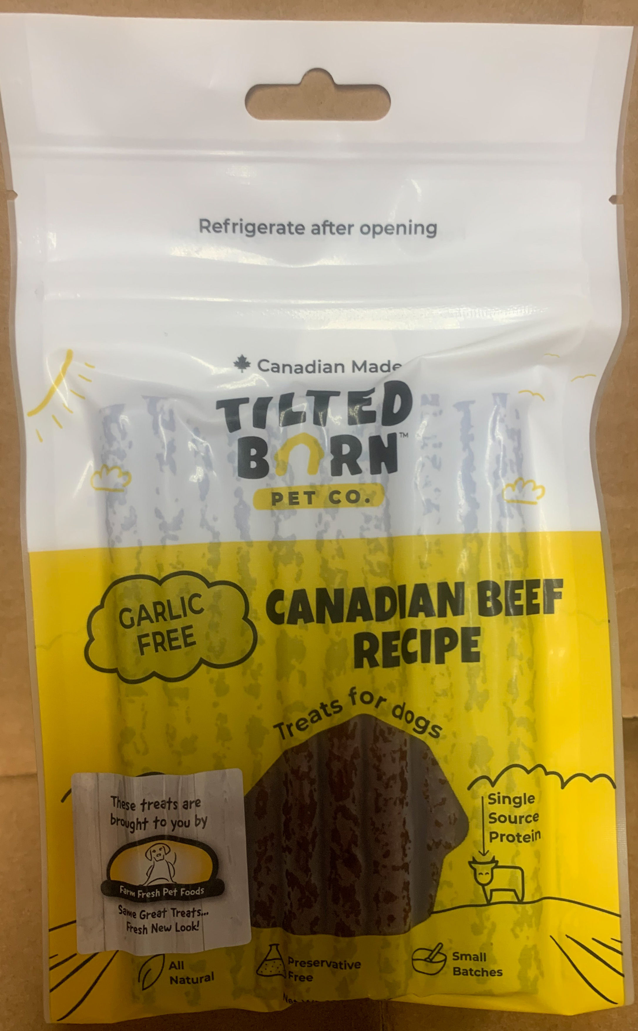 Tilted Barn/Farm Fresh Beef Treat Garlic Free 3.5 oz